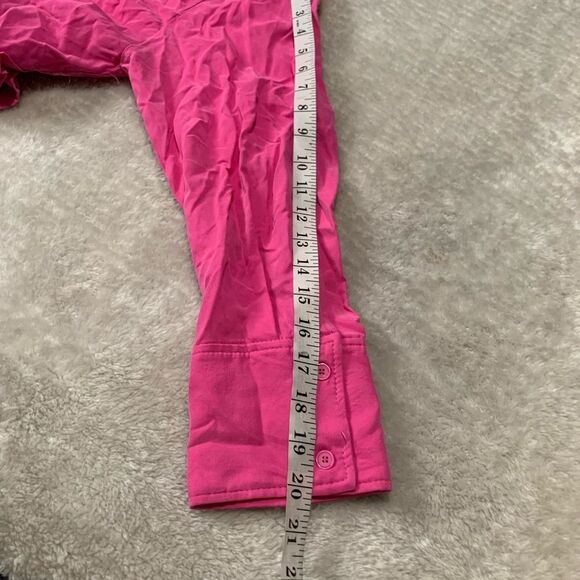 New Zara Womens Pink Button Down Modal Shirt Size XL Top Long Sleeve - Picture 8 of 9